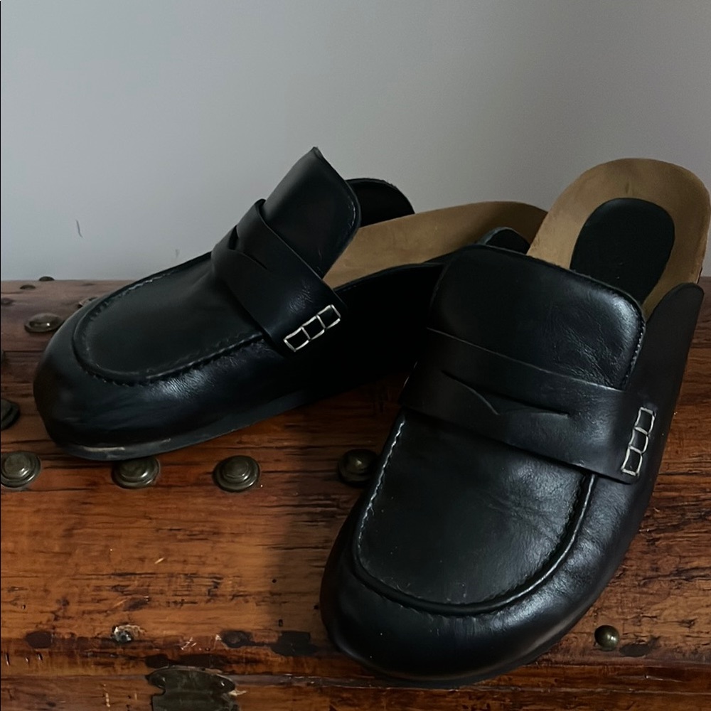 J.W. Anderson Black Leather Mules
